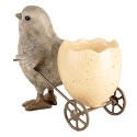 Clayre & Eef Decorative Figurine Chick 13x7x11 cm Grey Plastic