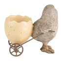 Clayre & Eef Decorative Figurine Chick 13x7x11 cm Grey Plastic