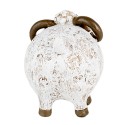 Clayre & Eef Statuetta decorativa Pecora 9x7x8 cm Bianco Plastica