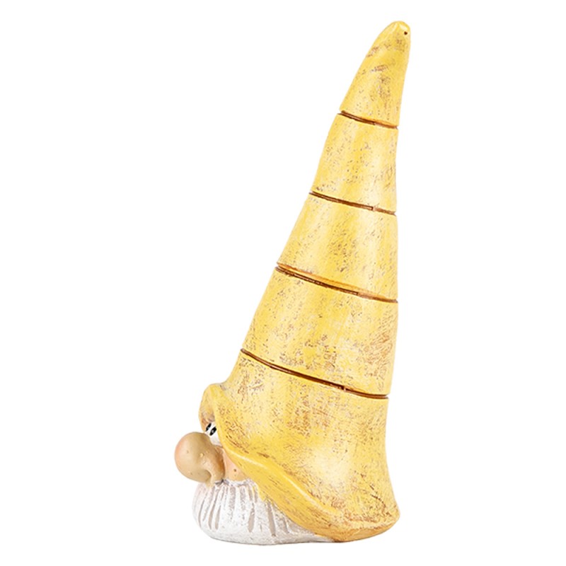 Clayre & Eef Decorative Figurine Gnome 4x4x8 cm Yellow Plastic