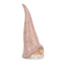 Clayre & Eef Dekorationsfigur Zwerg 6x6x13 cm Rosa Kunststoff