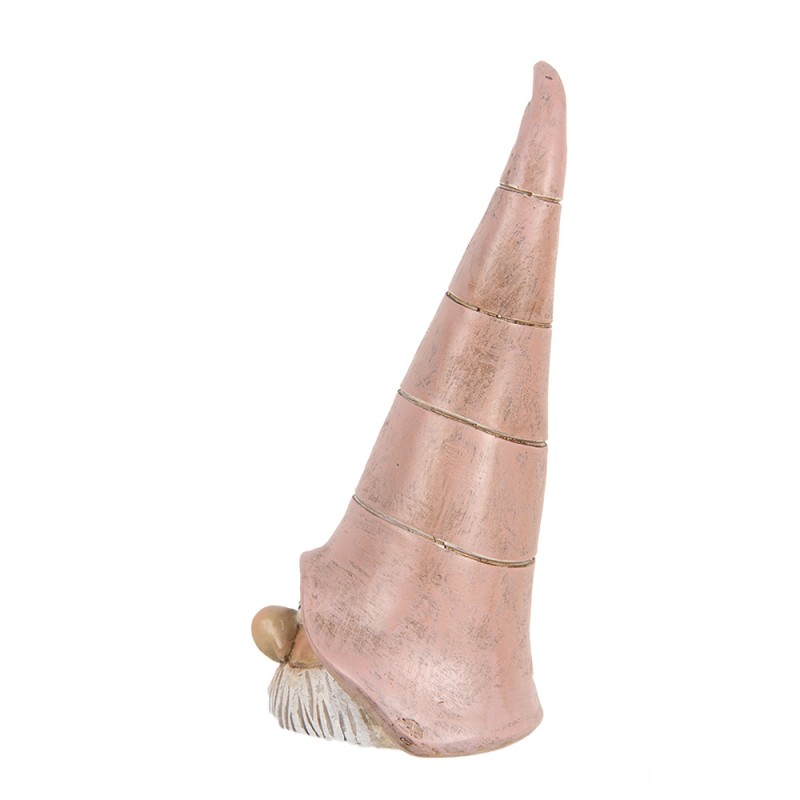 Clayre & Eef Dekorationsfigur Zwerg 6x6x13 cm Rosa Kunststoff