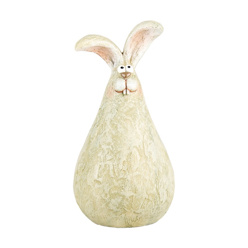 Clayre & Eef Figurine décorative Lapin Ø 9x16 cm Vert Plastique