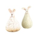 Clayre & Eef Figurine décorative Lapin Ø 9x16 cm Vert Plastique