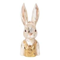 Clayre & Eef Decoratie Beeld Konijn 29 cm Wit Kunststof