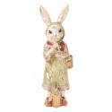 Clayre & Eef Figurine décorative Lapin 7x6x21 cm Beige Vert Plastique