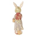 Clayre & Eef Figurine décorative Lapin 7x6x21 cm Beige Vert Plastique