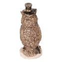 Clayre & Eef Statuetta decorativa Gufo 14 cm Marrone Plastica