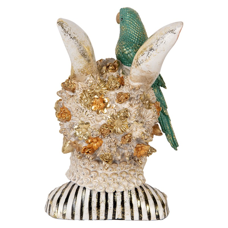 Clayre & Eef Image de décoration Lapin 23x21x35 cm Beige Plastique