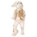 Clayre & Eef Statuetta decorativa Coniglio 13 cm Beige Color oro Plastica Coure
