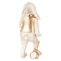 Clayre & Eef Statuetta decorativa Coniglio 13 cm Beige Color oro Plastica Coure