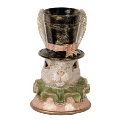 Clayre & Eef Decoratie Beeld Konijn 29 cm Beige Kunststof