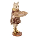Clayre & Eef Decorative Figurine Cat 27 cm Beige Gold colored Plastic