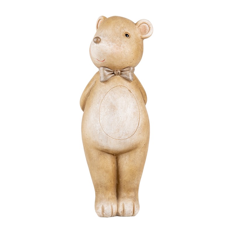 Clayre & Eef Dekorationsfigur Bär 18 cm Beige Kunststoff