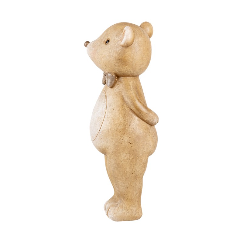 Clayre & Eef Dekorationsfigur Bär 18 cm Beige Kunststoff