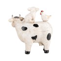 Clayre & Eef Statuetta decorativa Mucca 12x5x13 cm Bianco Plastica