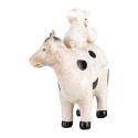 Clayre & Eef Statuetta decorativa Mucca 12x5x13 cm Bianco Plastica