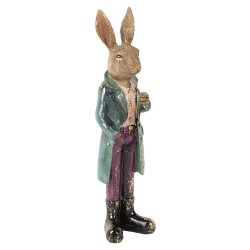 Clayre & Eef Dekorationsfigur Kaninchen 24 cm Braun Kunststoff
