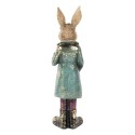 Clayre & Eef Figurine décorative Lapin 24 cm Marron Plastique