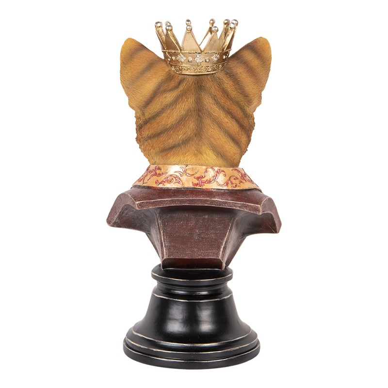 Clayre & Eef Image de décoration Chat 37 cm Marron Plastique