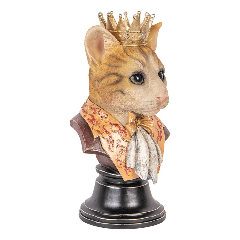 Clayre & Eef Image de décoration Chat 37 cm Marron Plastique