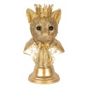 Clayre & Eef Decoratie Beeld Kat 37 cm Goudkleurig Kunststof