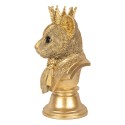 Clayre & Eef Decoratie Beeld Kat 37 cm Goudkleurig Kunststof