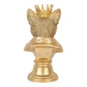Clayre & Eef Decoratie Beeld Kat 37 cm Goudkleurig Kunststof