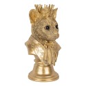 Clayre & Eef Decoratie Beeld Kat 37 cm Goudkleurig Kunststof