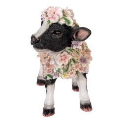 Clayre & Eef Image de décoration Vache 41x19x33 cm Noir Plastique