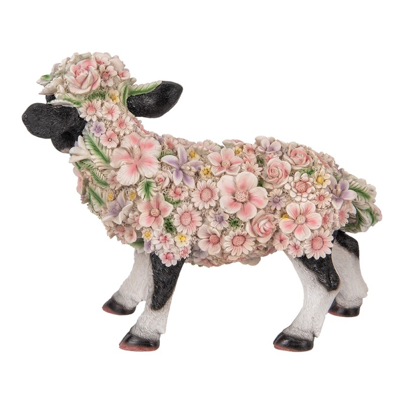 Clayre & Eef Decoratie Beeld Koe 41x19x33 cm Zwart Kunststof