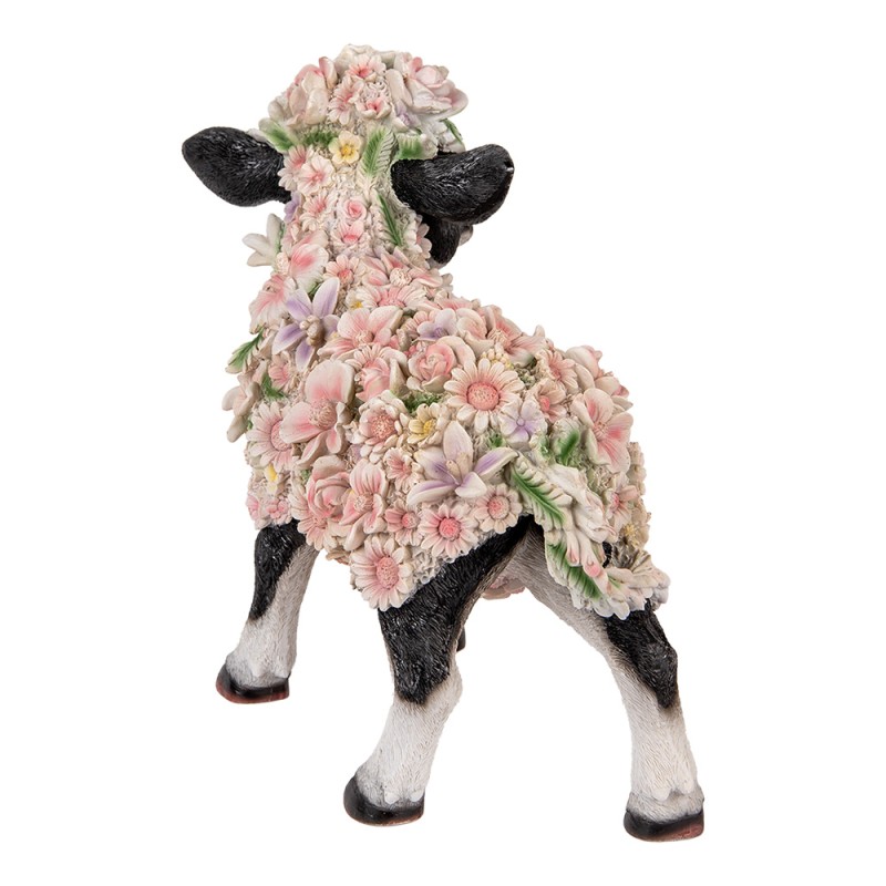 Clayre & Eef Decoratie Beeld Koe 41x19x33 cm Zwart Kunststof
