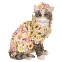 Clayre & Eef Decorative Figurine Cat 31 cm Grey Plastic