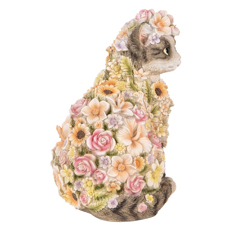 Clayre & Eef Decorative Figurine Cat 31 cm Grey Plastic