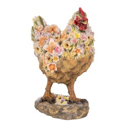 Clayre & Eef Decorative Figurine Chicken 27x16x31 cm Brown Plastic