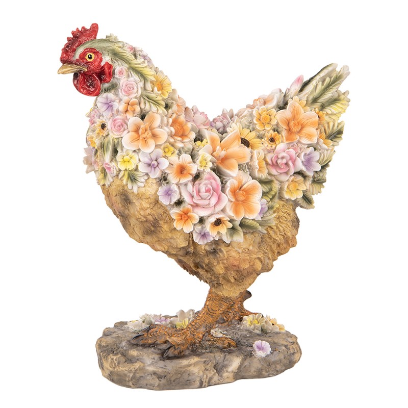 Clayre & Eef Decorative Figurine Chicken 27x16x31 cm Brown Plastic