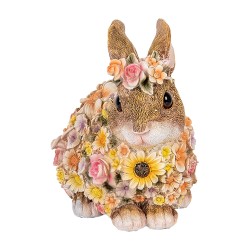 Clayre & Eef Image de décoration Lapin 19x12x18 cm Beige Plastique