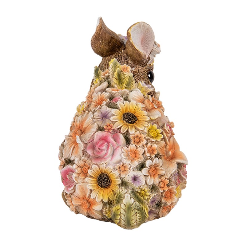 Clayre & Eef Image de décoration Lapin 19x12x18 cm Beige Plastique