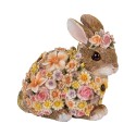 Clayre & Eef Image de décoration Lapin 19x12x18 cm Beige Plastique