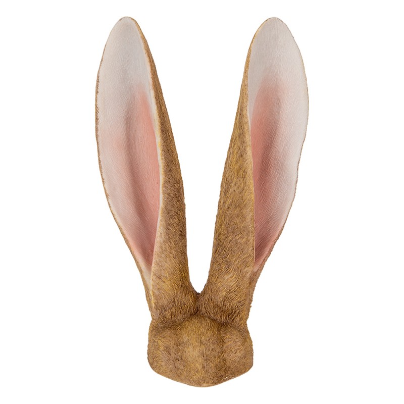 Clayre & Eef Statuetta decorativa Coniglio 22x16x34 cm Marrone Plastica