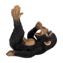 Clayre & Eef Bottle Holder Monkey 25x15x23 cm Black Plastic