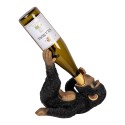Clayre & Eef Bottle Holder Monkey 25x15x23 cm Black Plastic