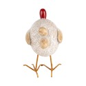 Clayre & Eef Statuetta decorativa Pollo 15 cm Bianco Plastica