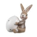 Clayre & Eef Dekorationsfigur Kaninchen 8 cm Braun Kunststoff