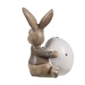 Clayre & Eef Dekorationsfigur Kaninchen 8 cm Braun Kunststoff