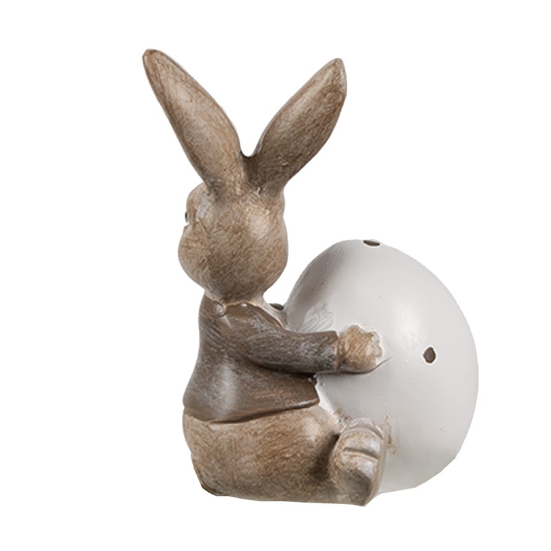 Clayre & Eef Dekorationsfigur Kaninchen 8 cm Braun Kunststoff
