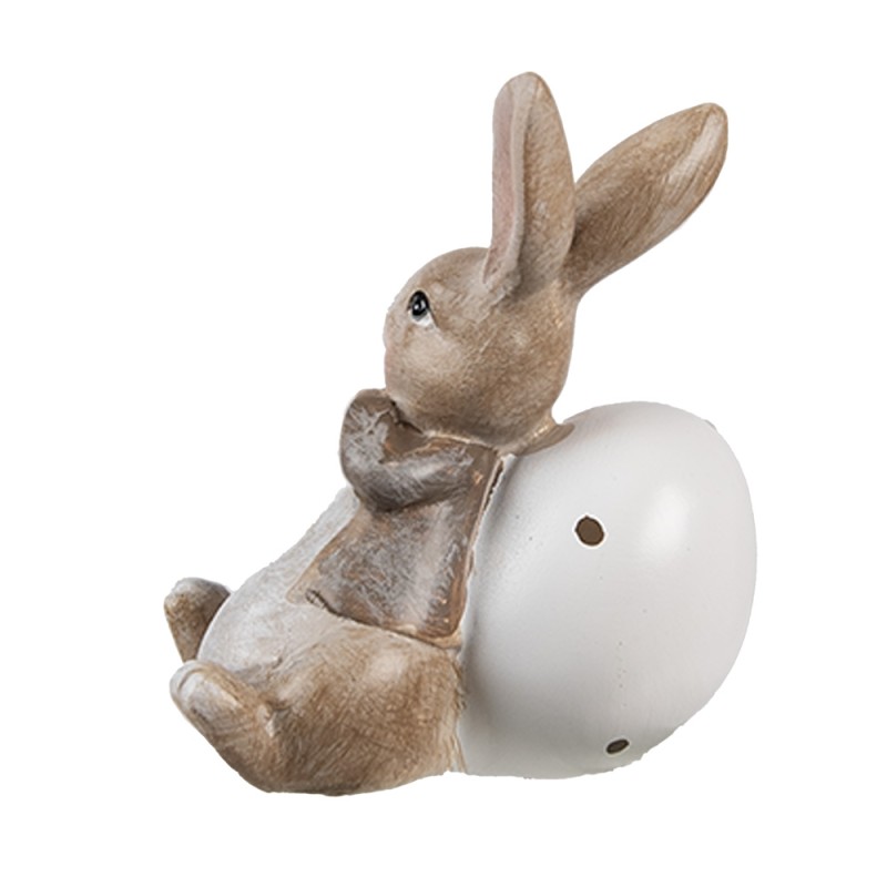 Clayre & Eef Statuetta decorativa Coniglio 8 cm Marrone Plastica