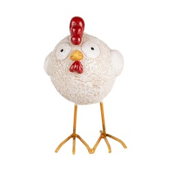 Clayre & Eef Decorative Figurine Chicken 11 cm White Plastic