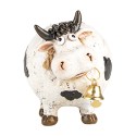 Clayre & Eef Dekorationsfigur Kuh 9x7x9 cm Weiß Schwarz Kunststoff