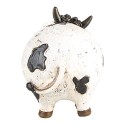 Clayre & Eef Dekorationsfigur Kuh 9x7x9 cm Weiß Schwarz Kunststoff